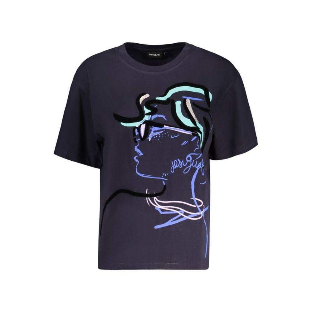 Desigual Blue Cotton Women Women's T-Shirt